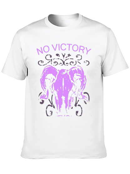 No Victory Ram Skull Graphic T-Shirt