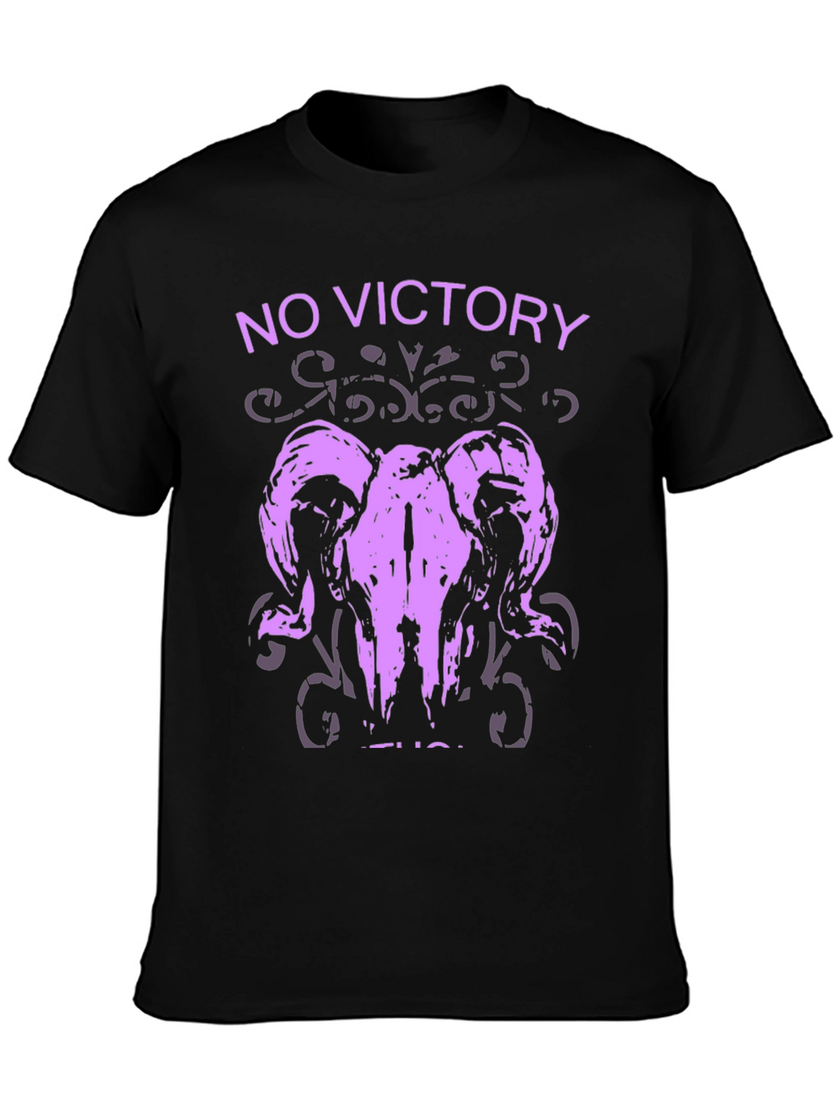 No Victory Ram Skull Graphic T-Shirt
