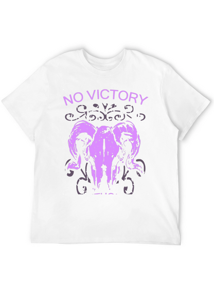 No Victory Ram Skull Graphic T-Shirt
