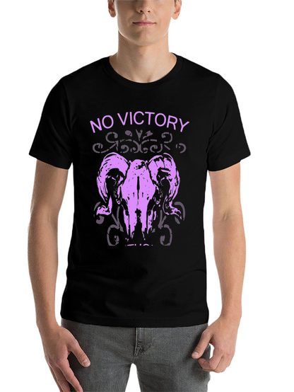 No Victory Ram Skull Graphic T-Shirt