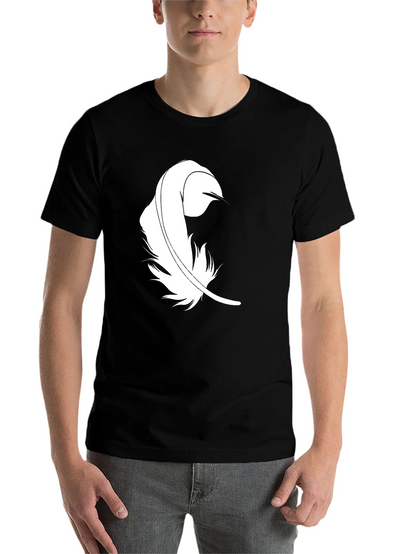 Feather Graphic Black T-Shirt