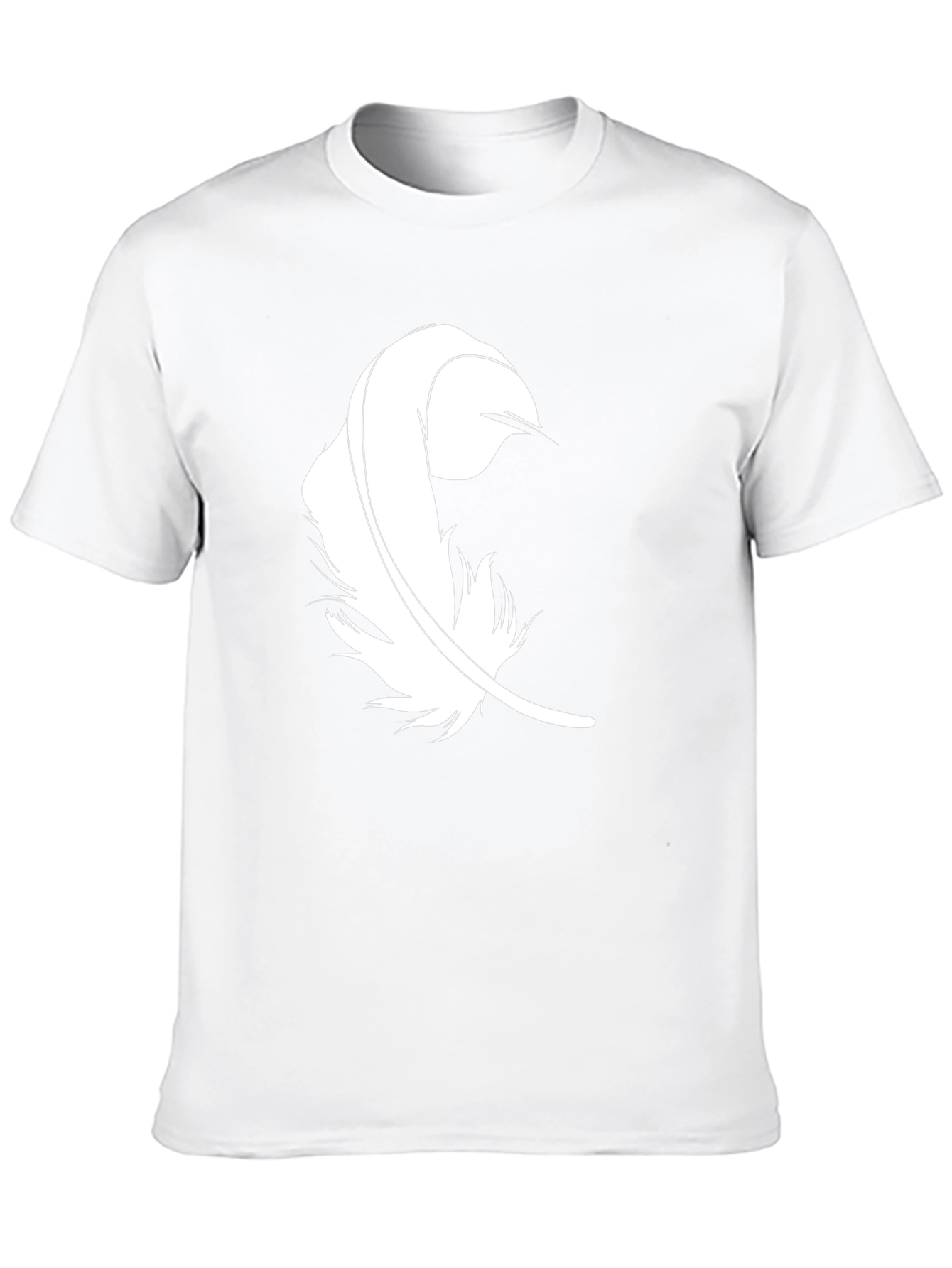 Feather Graphic Black T-Shirt