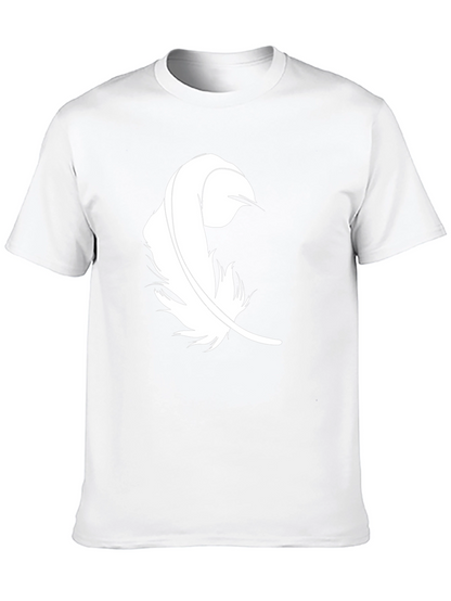 Feather Graphic Black T-Shirt