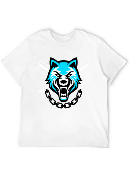 Wolf Baseball Team T-Shirt - Black