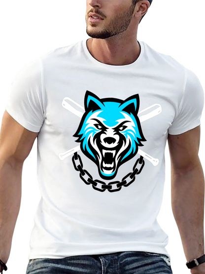 Wolf Baseball Team T-Shirt - Black