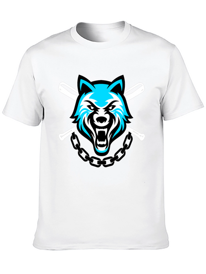 Wolf Baseball Team T-Shirt - Black