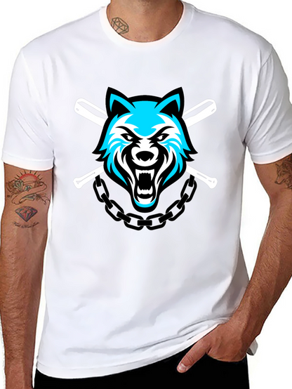 Wolf Baseball Team T-Shirt - Black