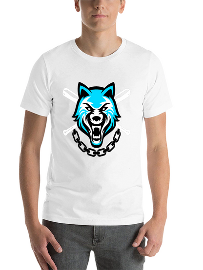 Wolf Baseball Team T-Shirt - Black