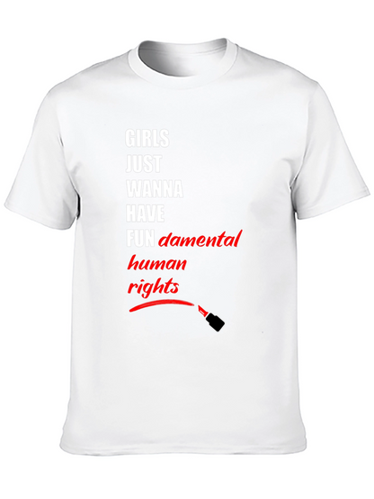 Feminist T-Shirt: Girls Just Wanna Have Human Rights