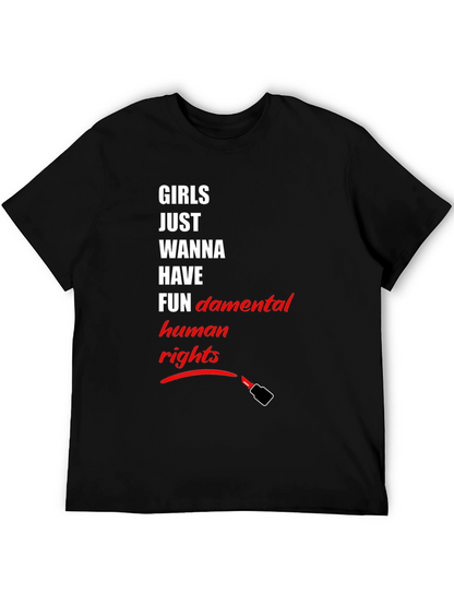 Feminist T-Shirt: Girls Just Wanna Have Human Rights