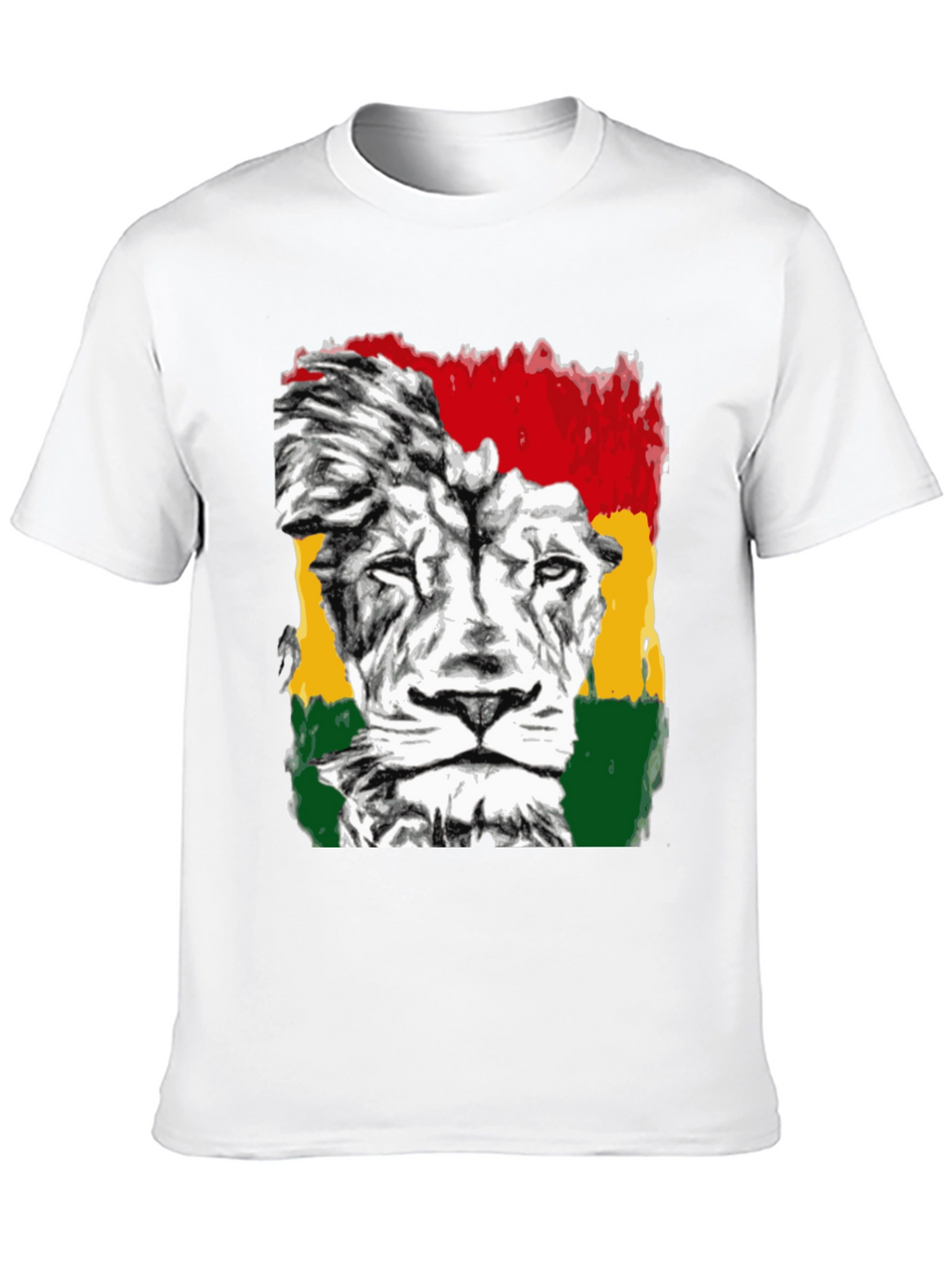 Rasta Lion Graphic Tee - Reggae Inspired Black T-Shirt