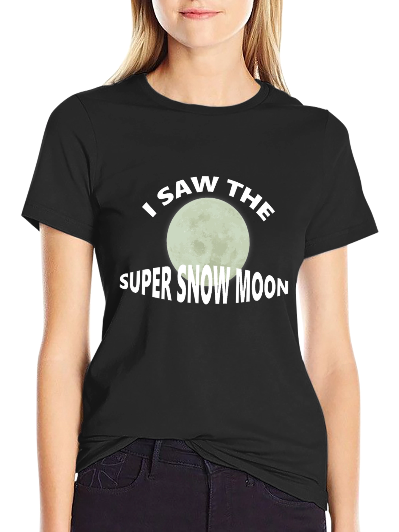 I Saw The Super Snow Moon Graphic Tee