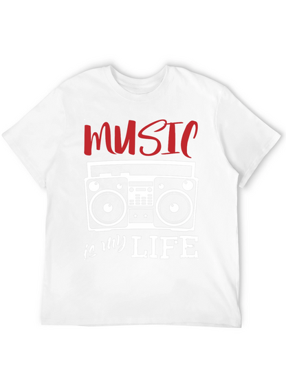 Music is My Life T-Shirt - Retro Boombox Design