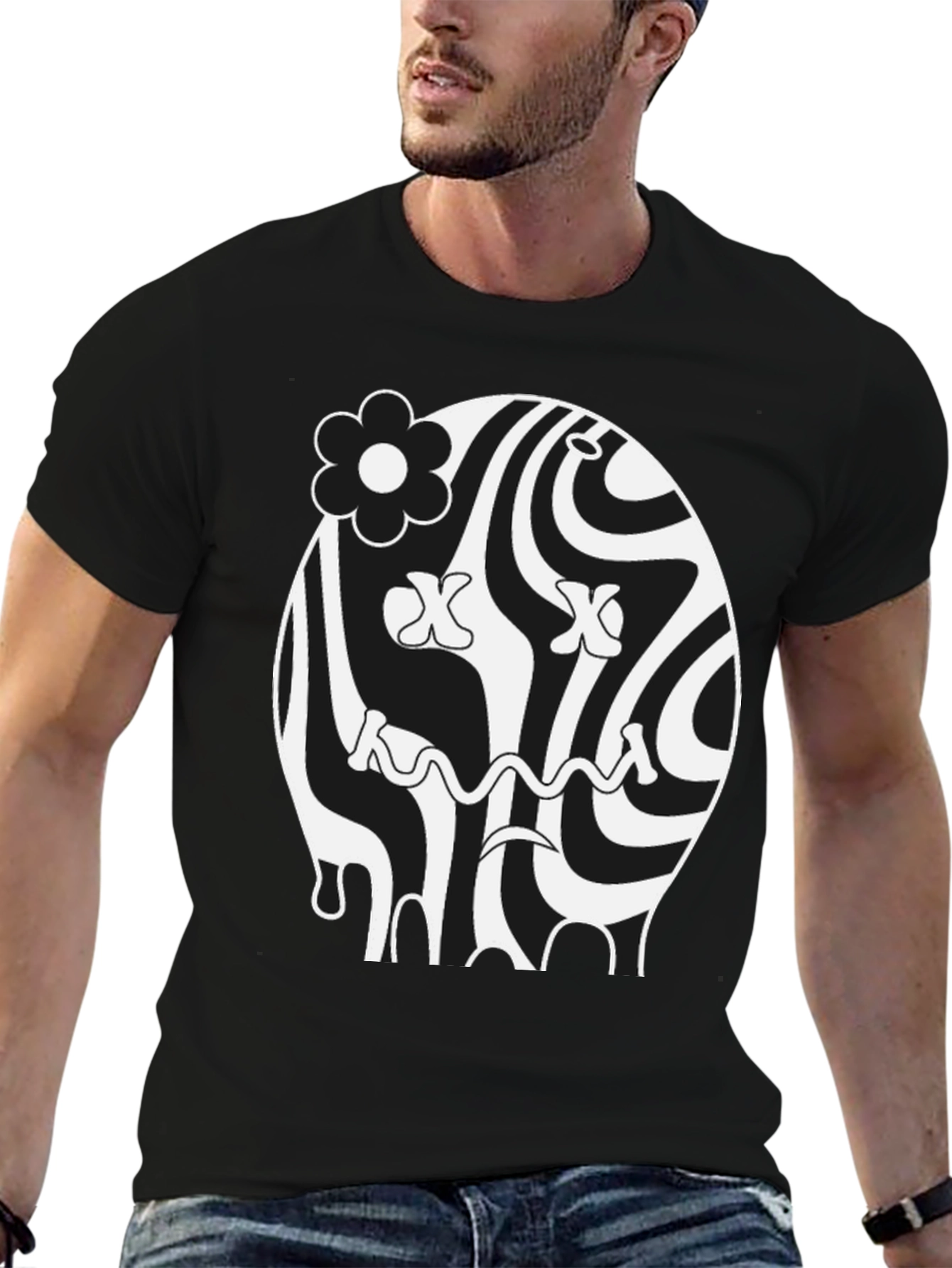 Groovy Black Graphic Tee