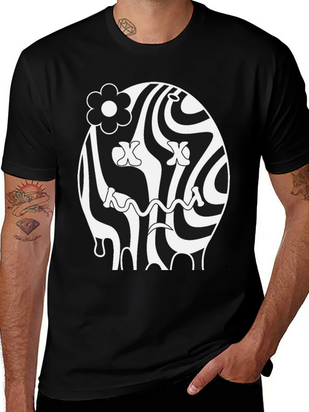 Groovy Black Graphic Tee