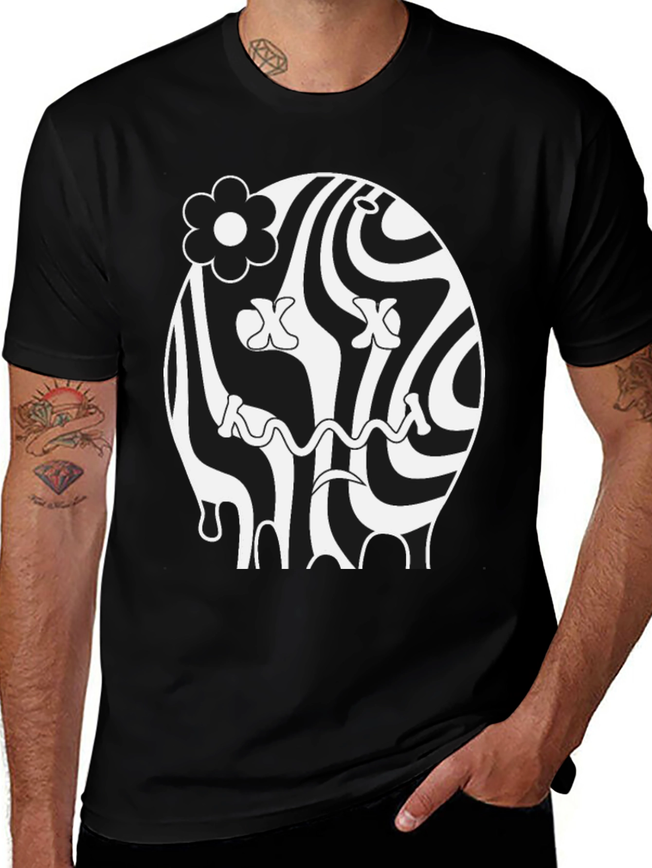 Groovy Black Graphic Tee