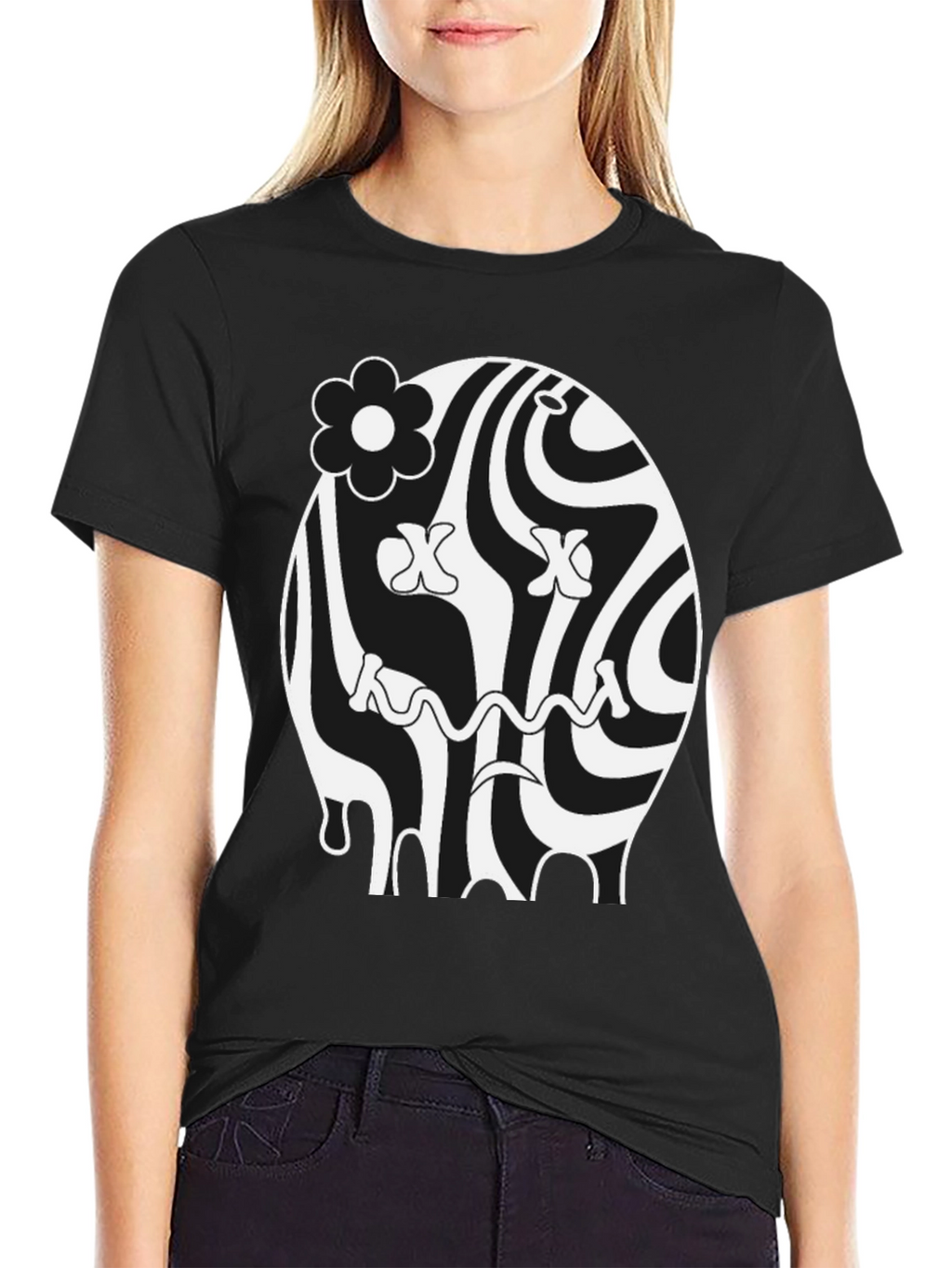Groovy Black Graphic Tee