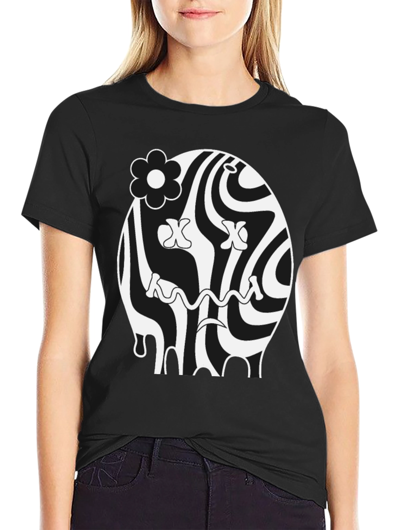 Groovy Black Graphic Tee