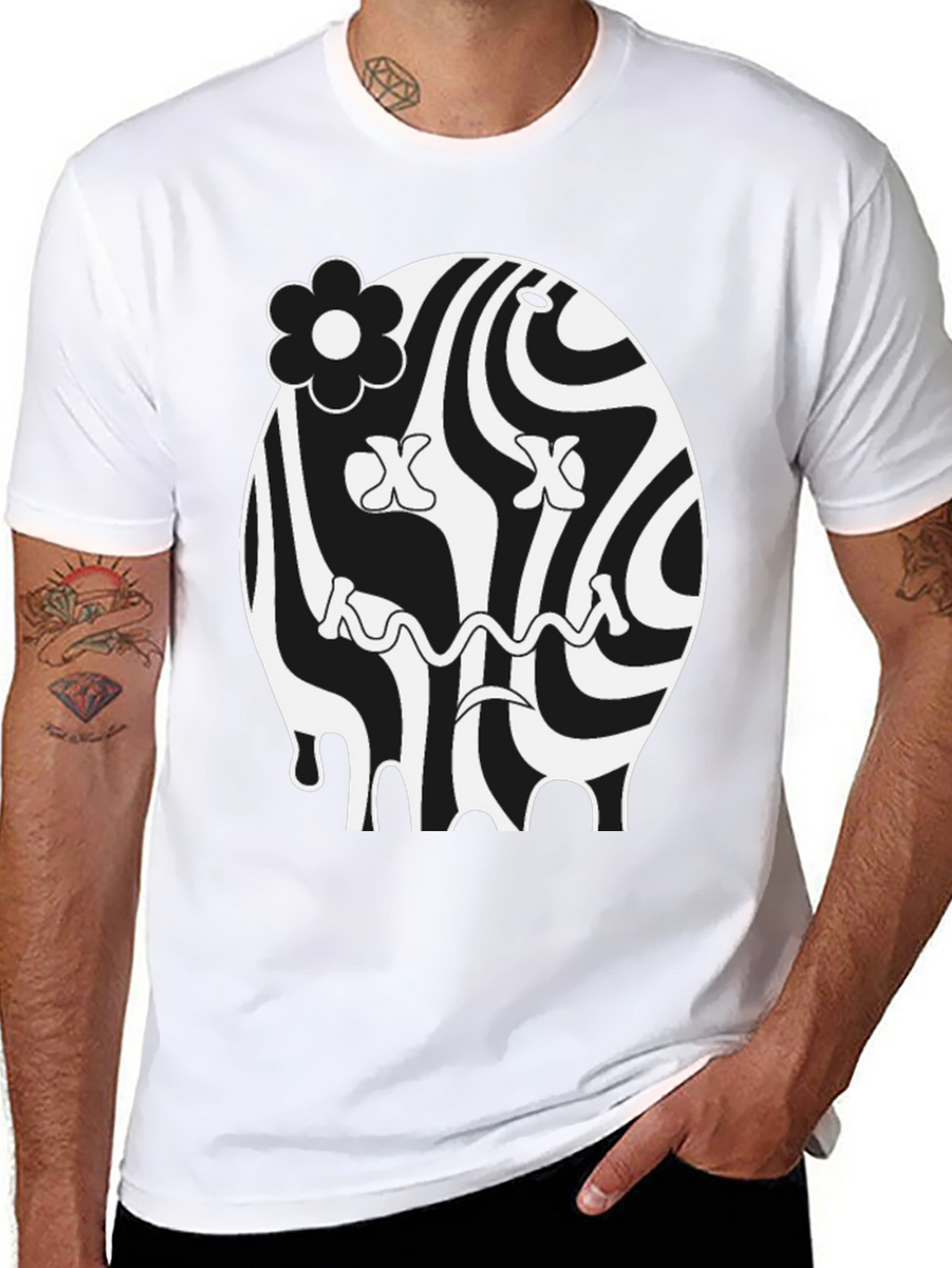 Groovy Black Graphic Tee