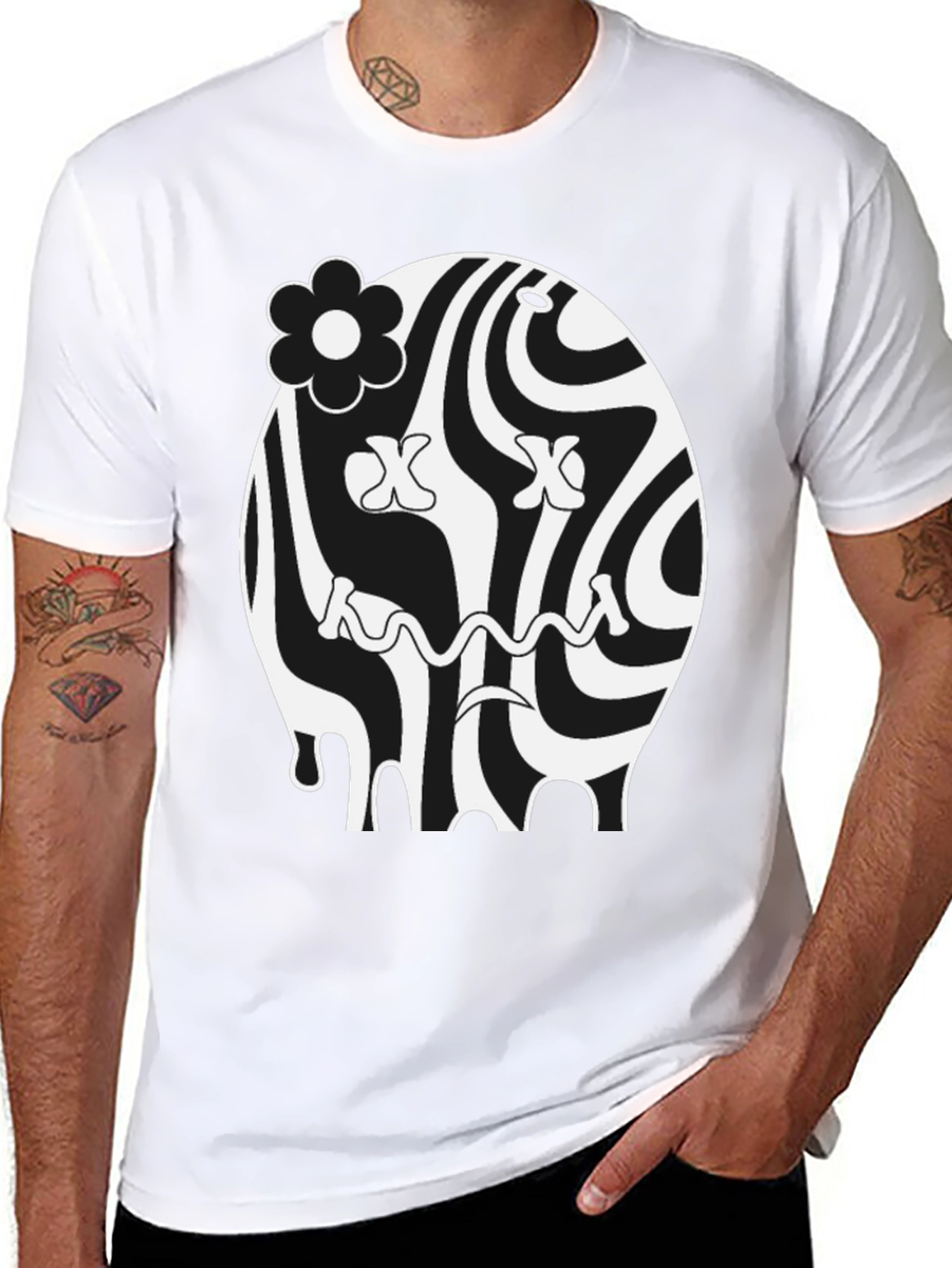 Groovy Black Graphic Tee
