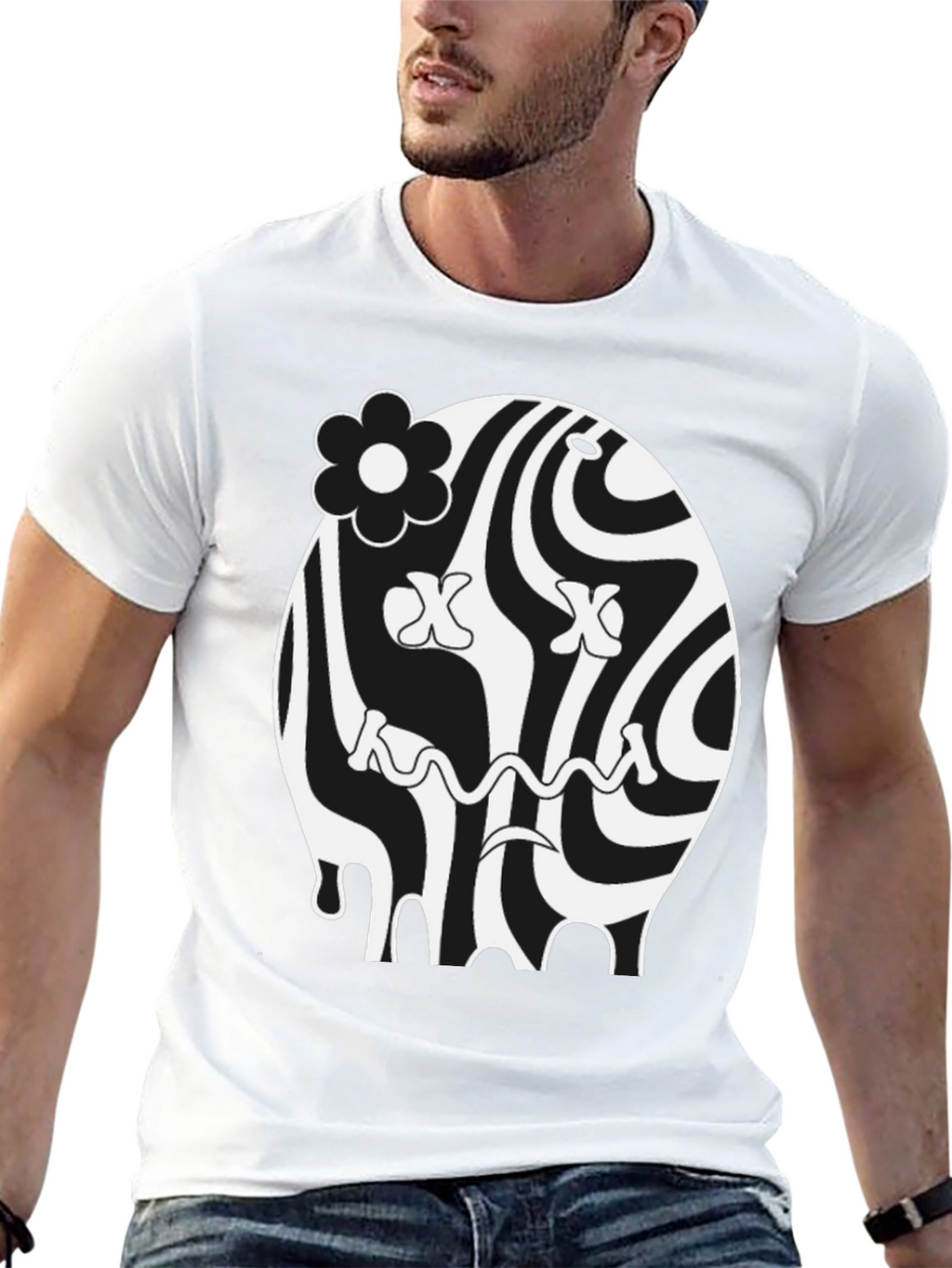 Groovy Black Graphic Tee