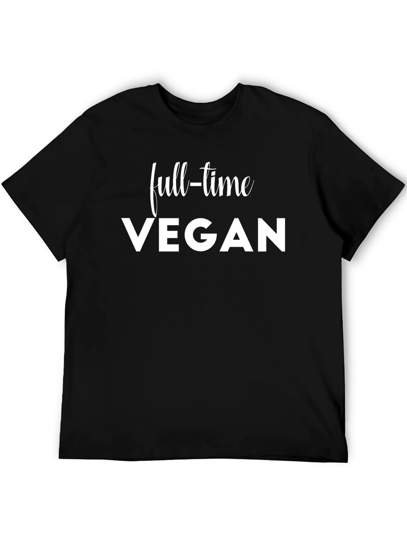 Full-Time Vegan Graphic T-Shirt - Black