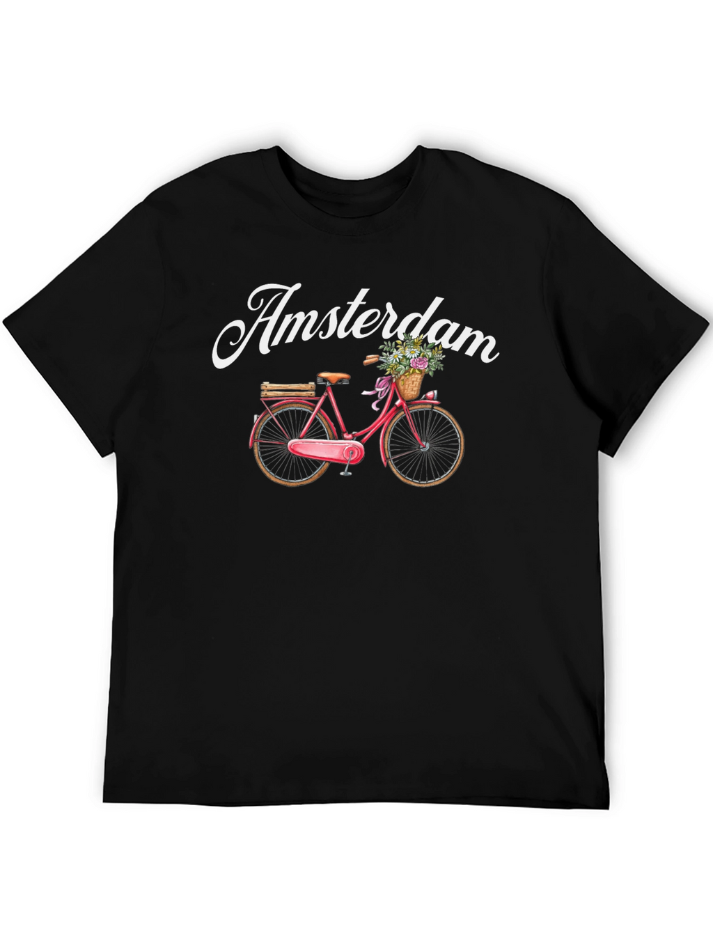 Amsterdam Bicycle Graphic Tee - Black