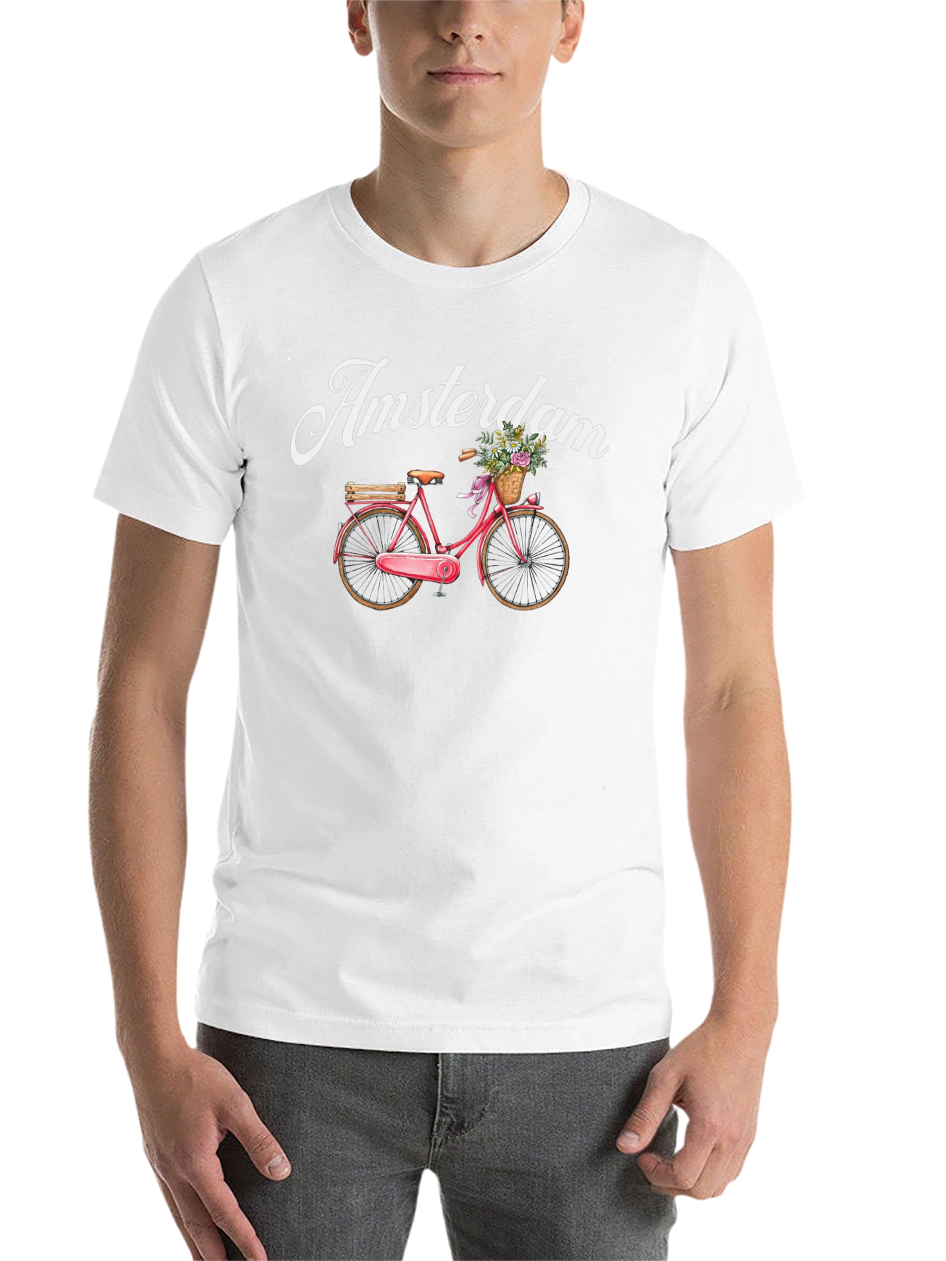 Amsterdam Bicycle Graphic Tee - Black