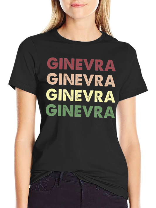 Retro Ginevra T-Shirt - Vintage Style Name Tee
