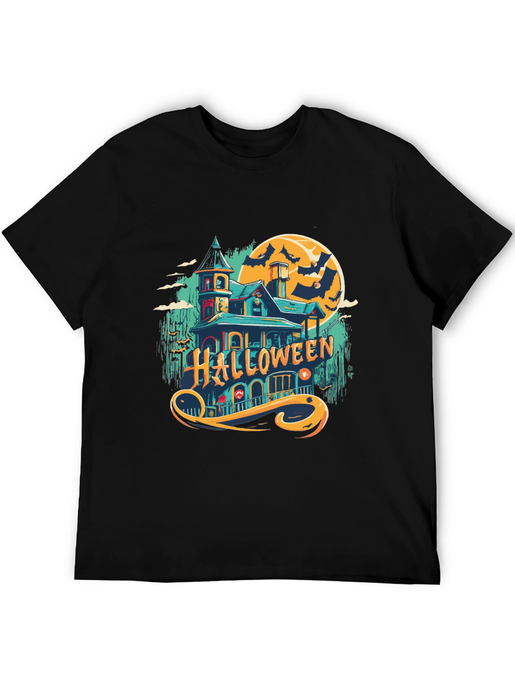 Halloween Spooky House Graphic Tee