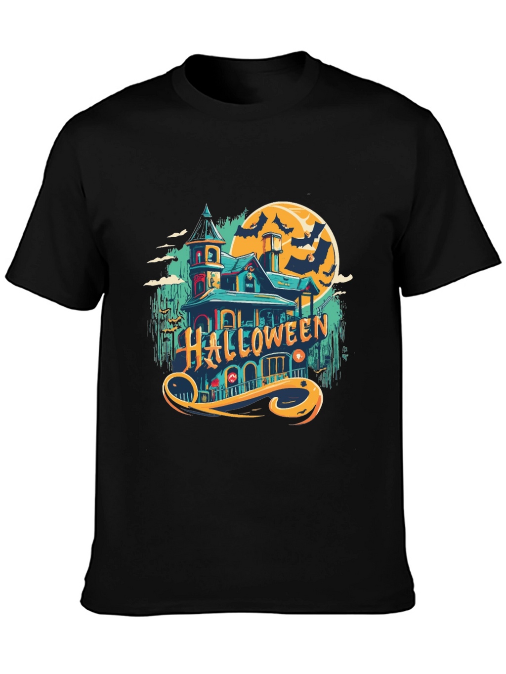Halloween Spooky House Graphic Tee