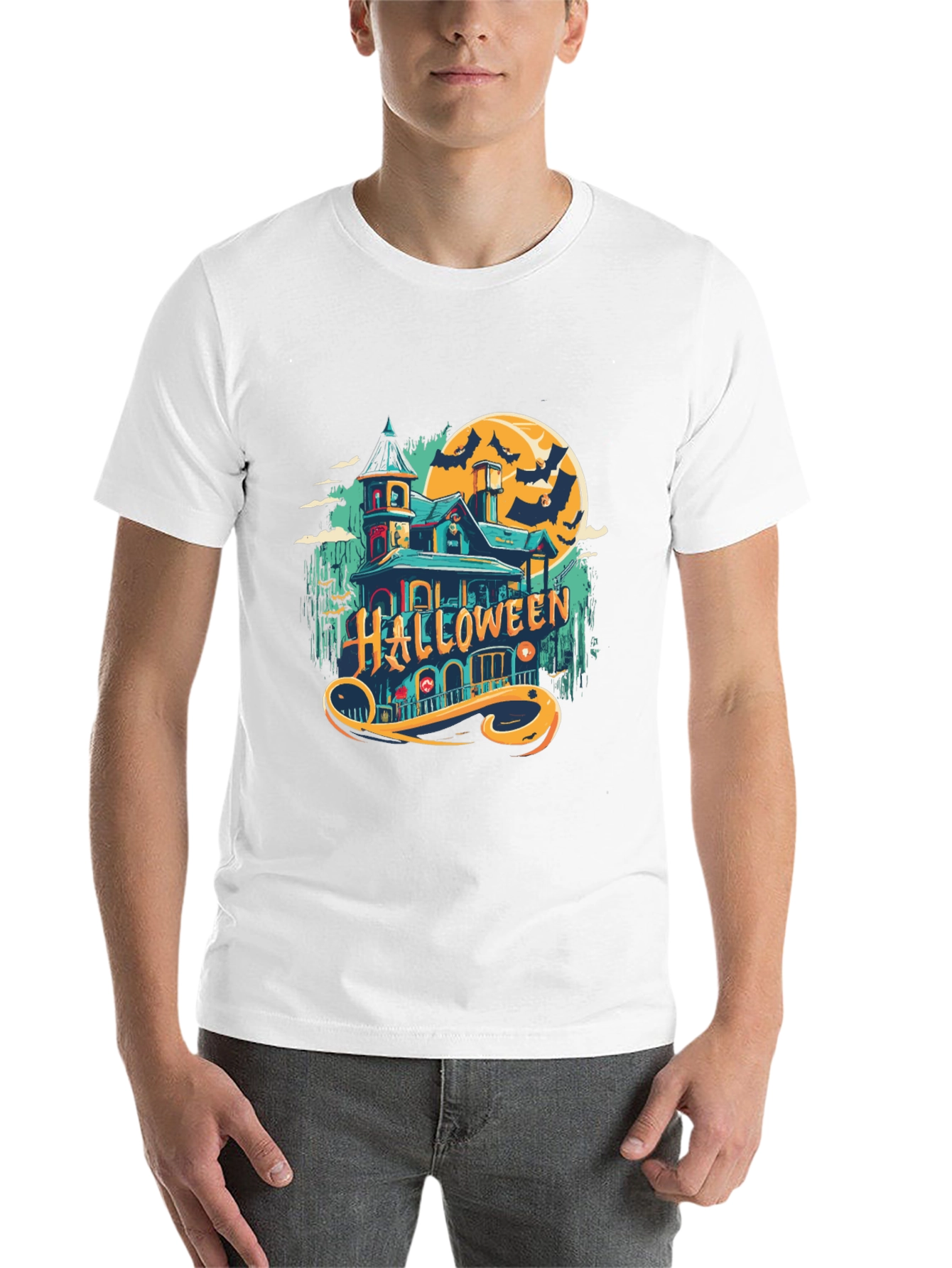 Halloween Spooky House Graphic Tee