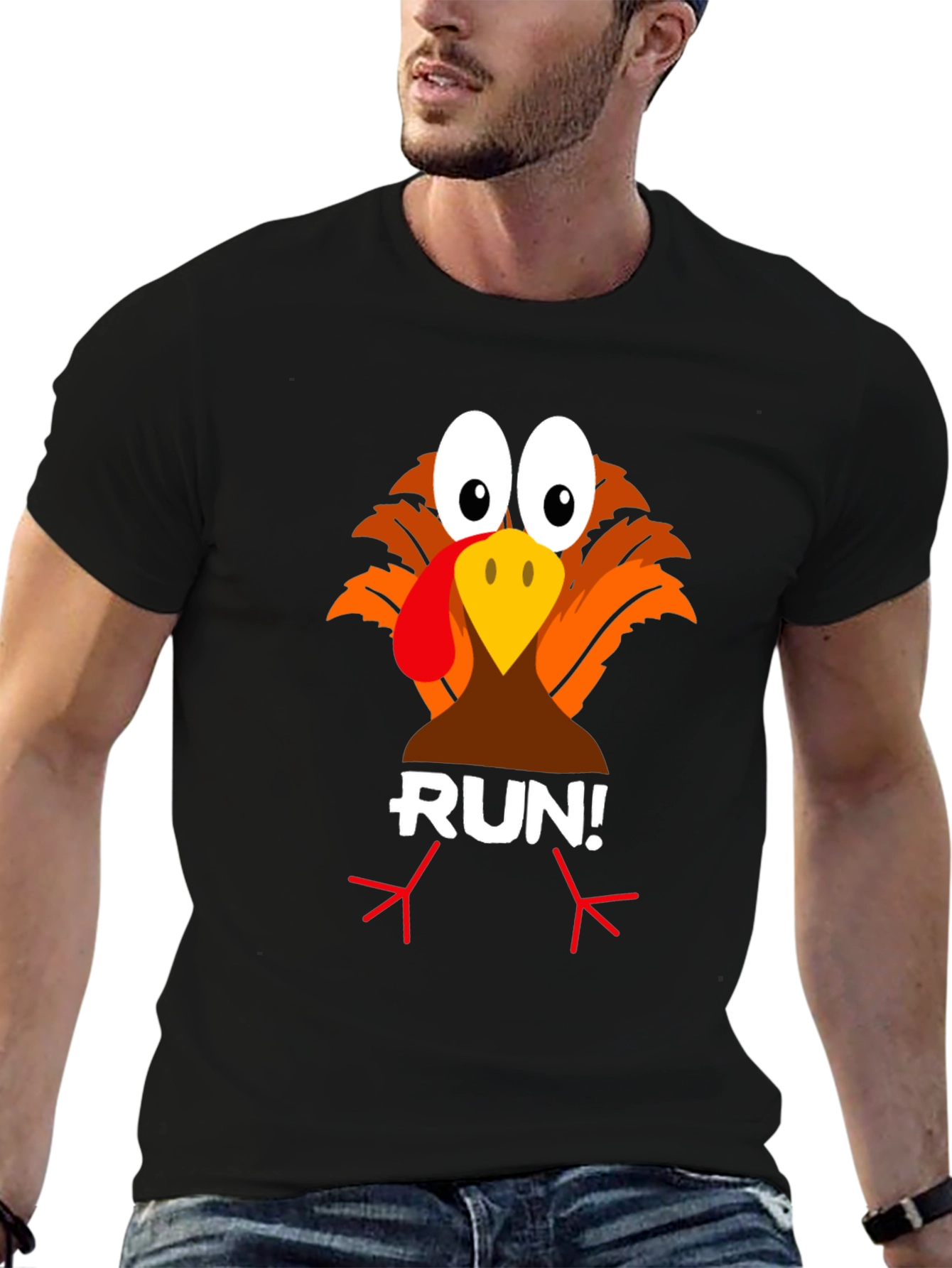 Turkey Run! Graphic Tee - Thanksgiving Fun