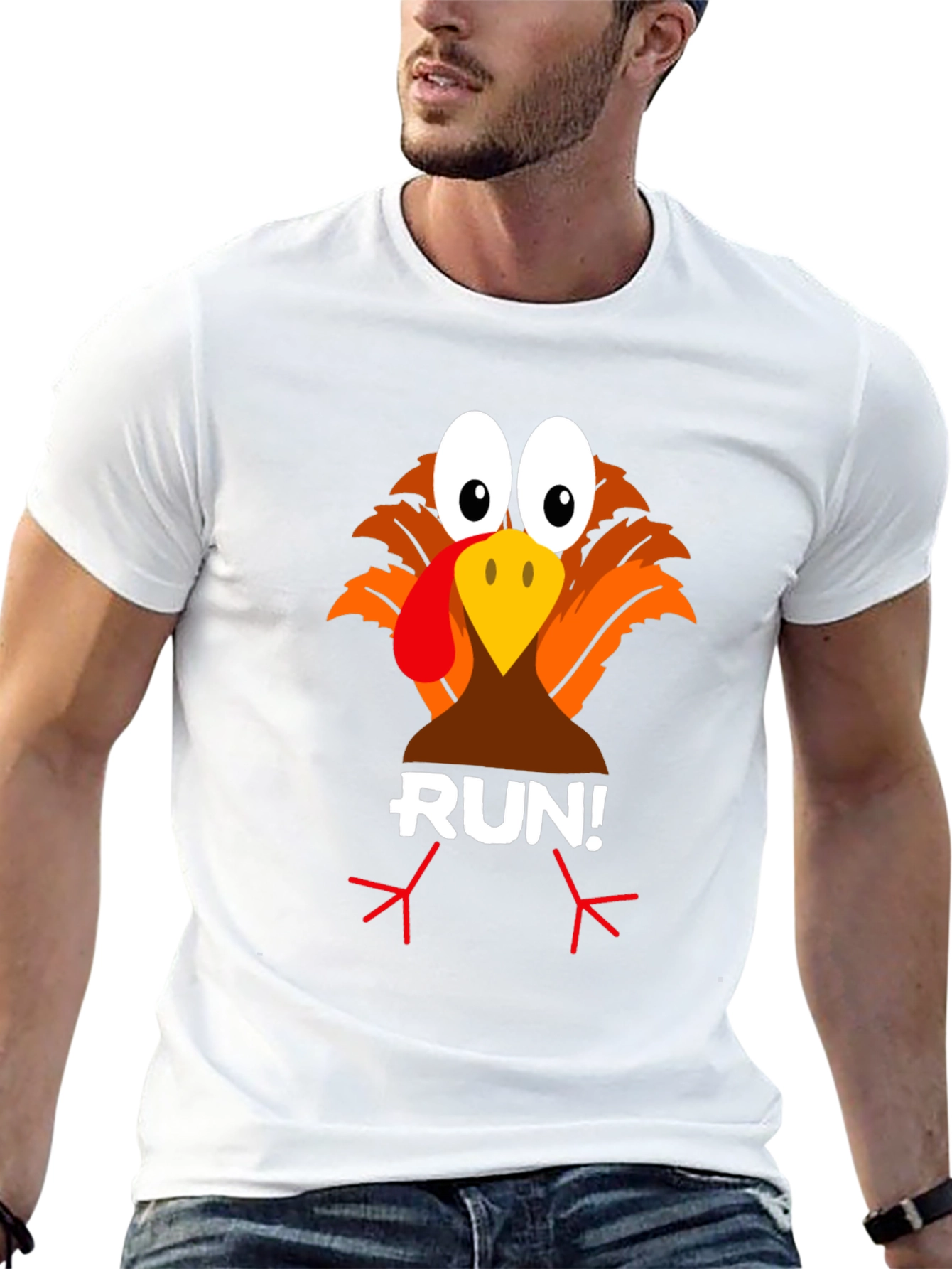Turkey Run! Graphic Tee - Thanksgiving Fun