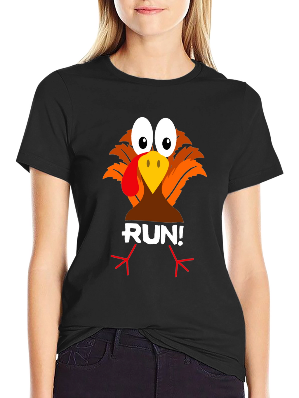Turkey Run! Graphic Tee - Thanksgiving Fun