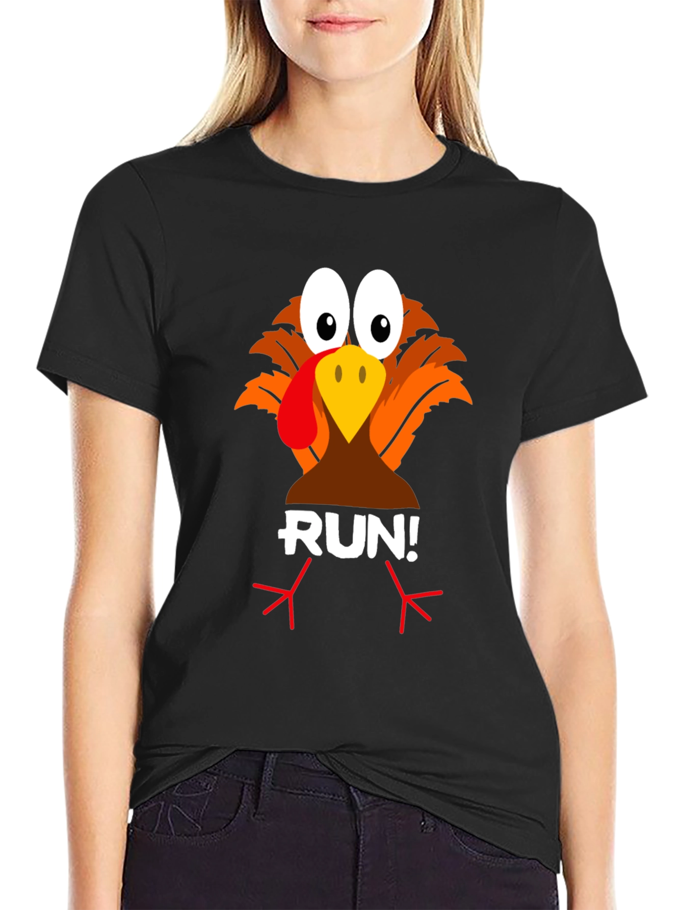 Turkey Run! Graphic Tee - Thanksgiving Fun