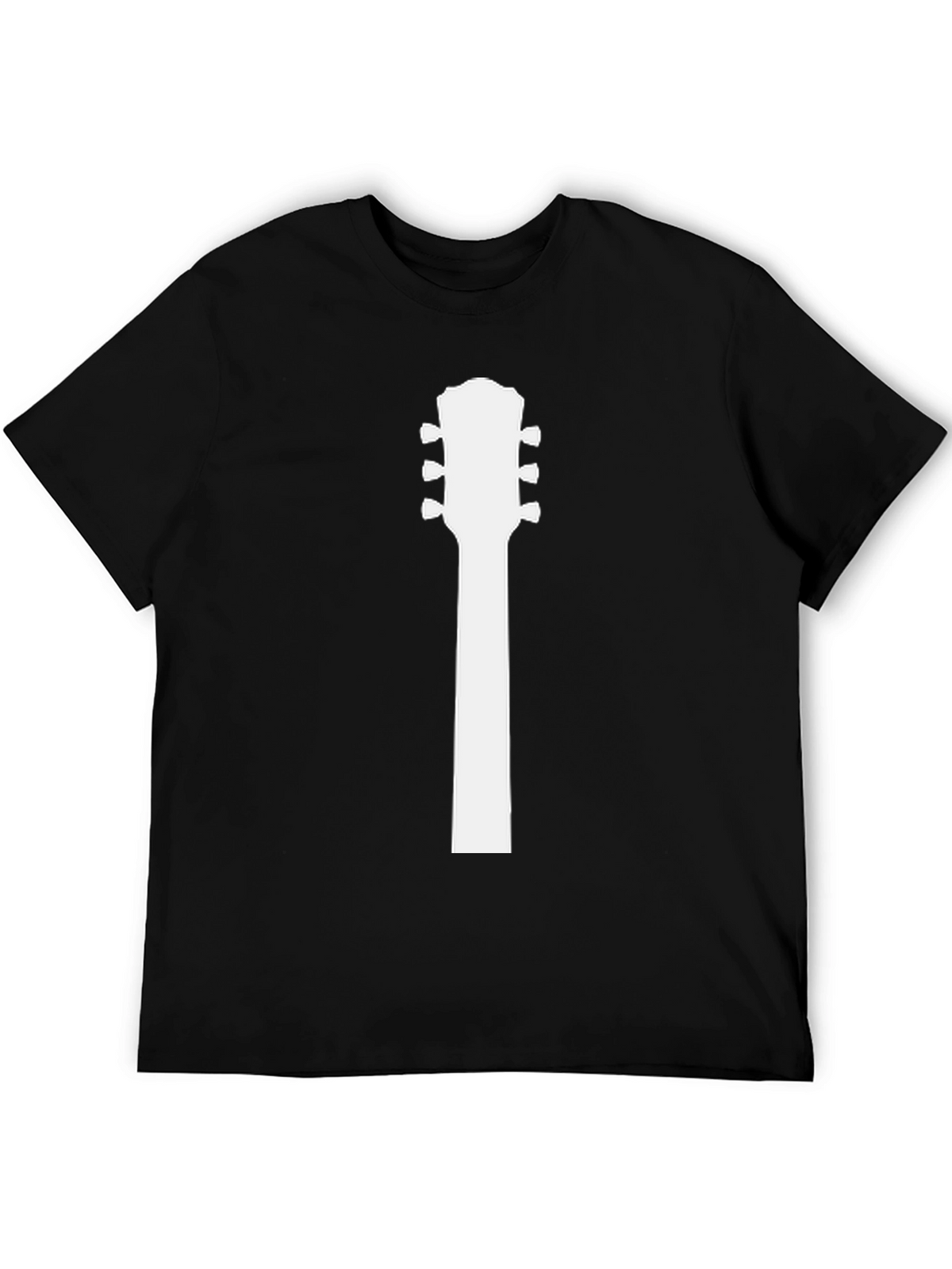 Guitar Headstock T-Shirt - Musicians Black Tee
