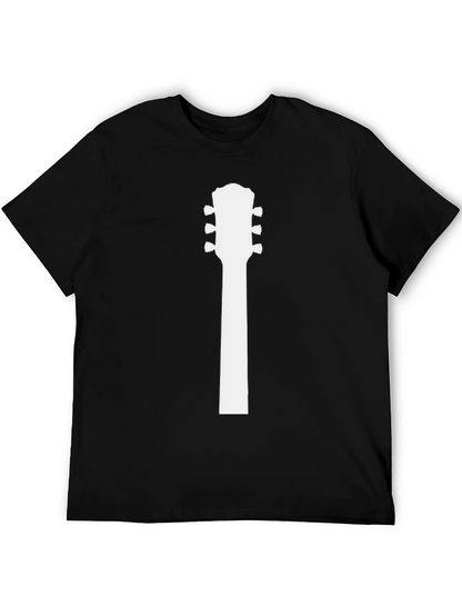 Guitar Headstock T-Shirt - Musicians Black Tee