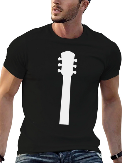 Guitar Headstock T-Shirt - Musicians Black Tee