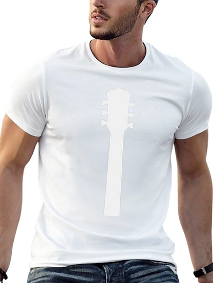 Guitar Headstock T-Shirt - Musicians Black Tee