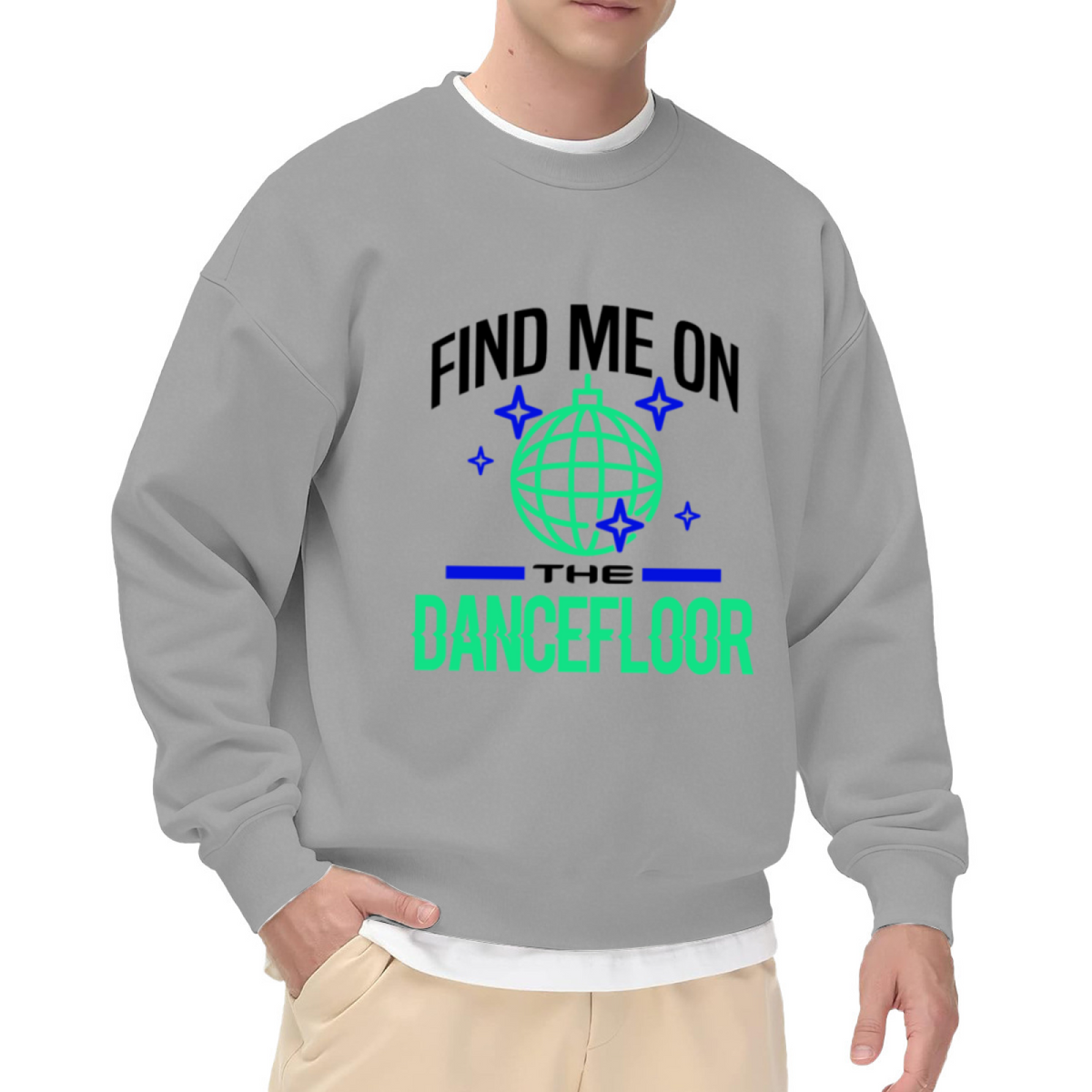 Find Me On The Dancefloor Disco Ball Crewneck Sweatshirt, Retro 80s Club Night Pullover, Dance Party Gift