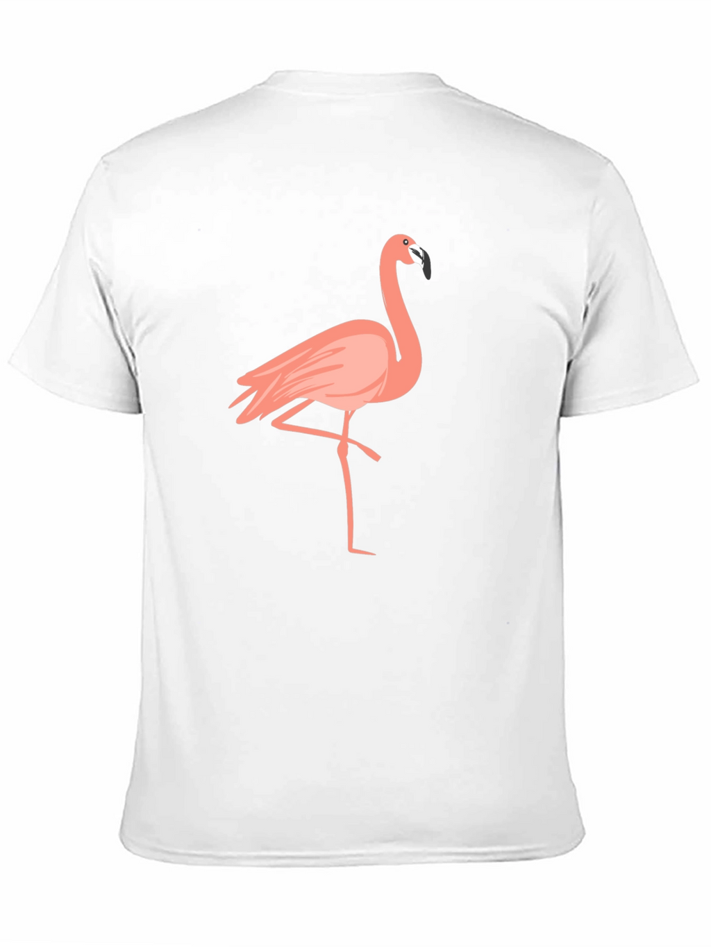 Flamingo Graphic Tee - Black Cotton T-Shirt