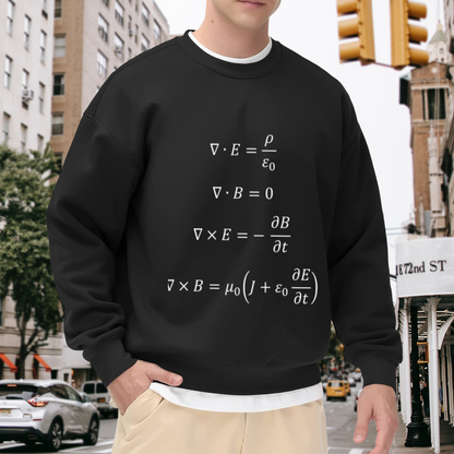 Maxwell Equations Physics Crewneck Sweatshirt, Electromagnetism Formula Pullover, Science Geek Gift
