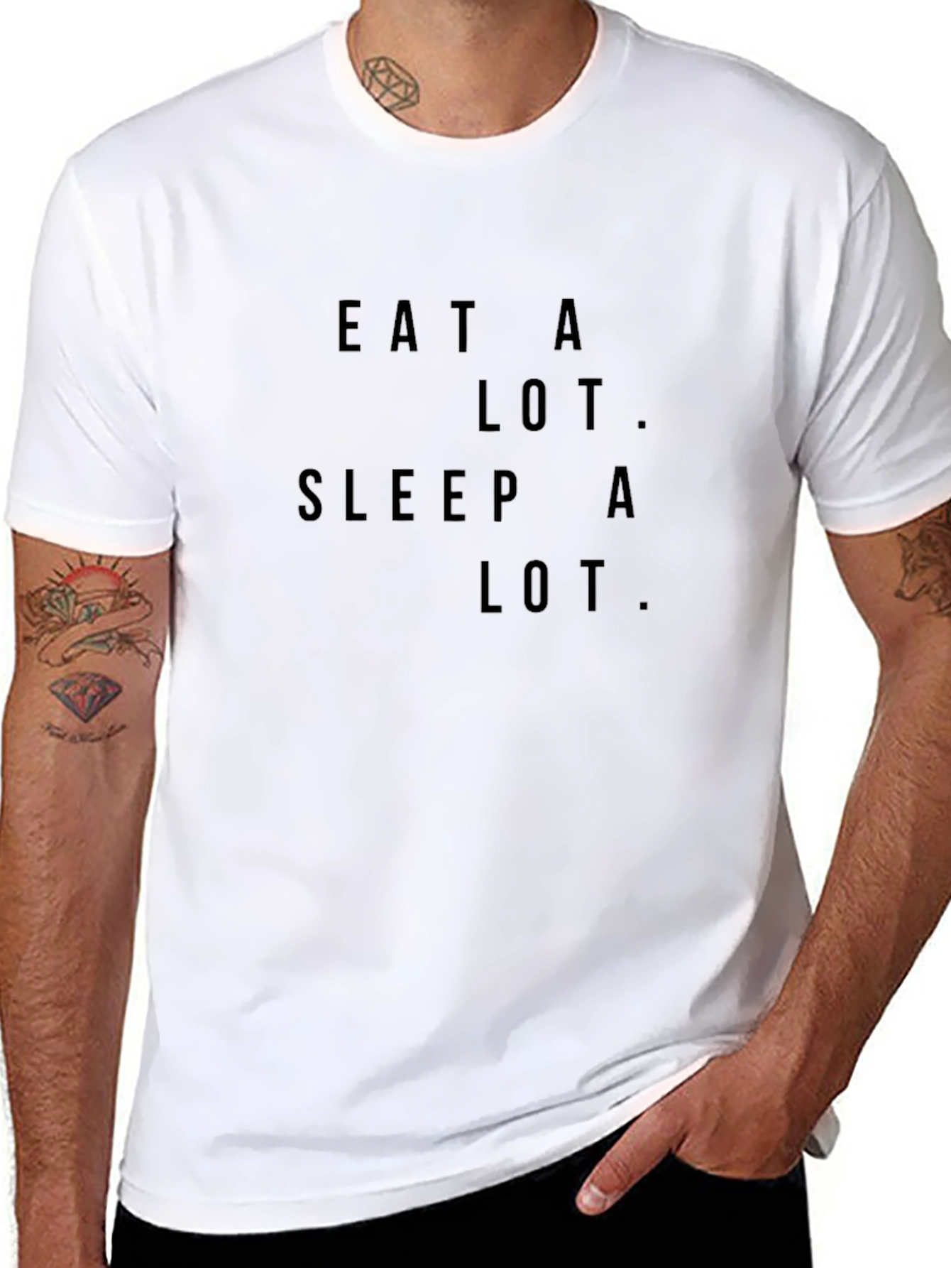 Eat Sleep Repeat Black Graphic Tee