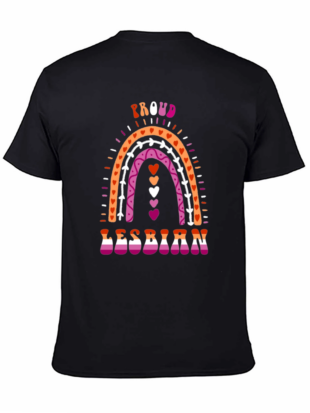 Proud Lesbian Rainbow Graphic T-Shirt