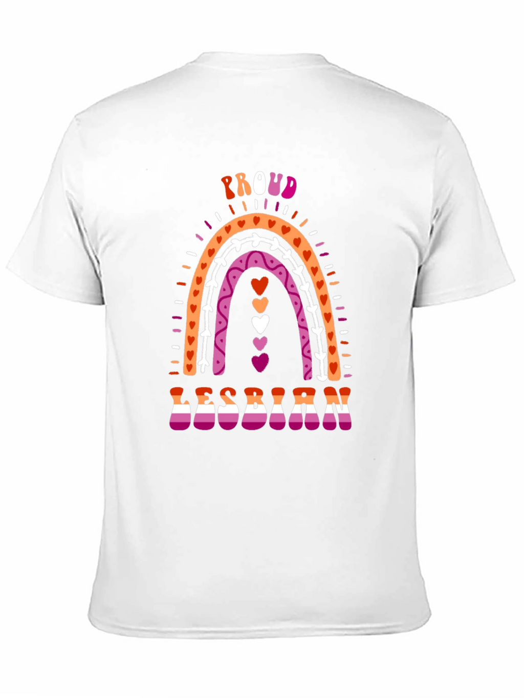 Proud Lesbian Rainbow Graphic T-Shirt