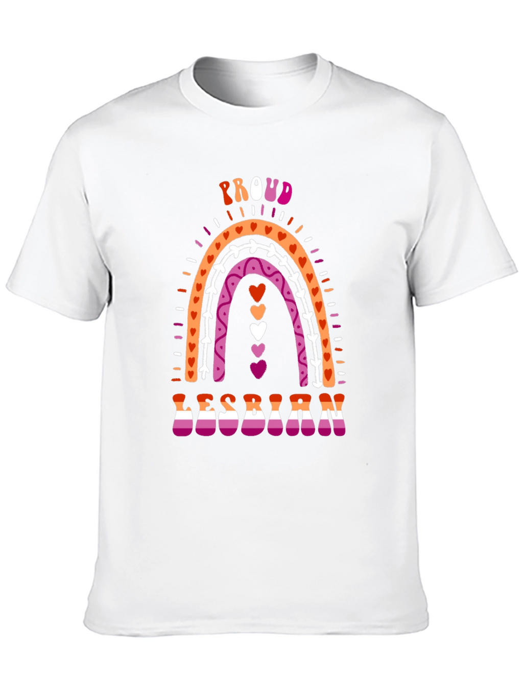 Proud Lesbian Rainbow Graphic T-Shirt