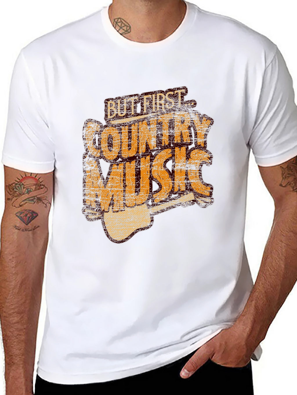 But First Country Music T-Shirt - Black