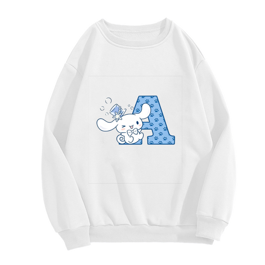 Adorable Cinnamoroll Letter A Graphic Crewneck Sweatshirt