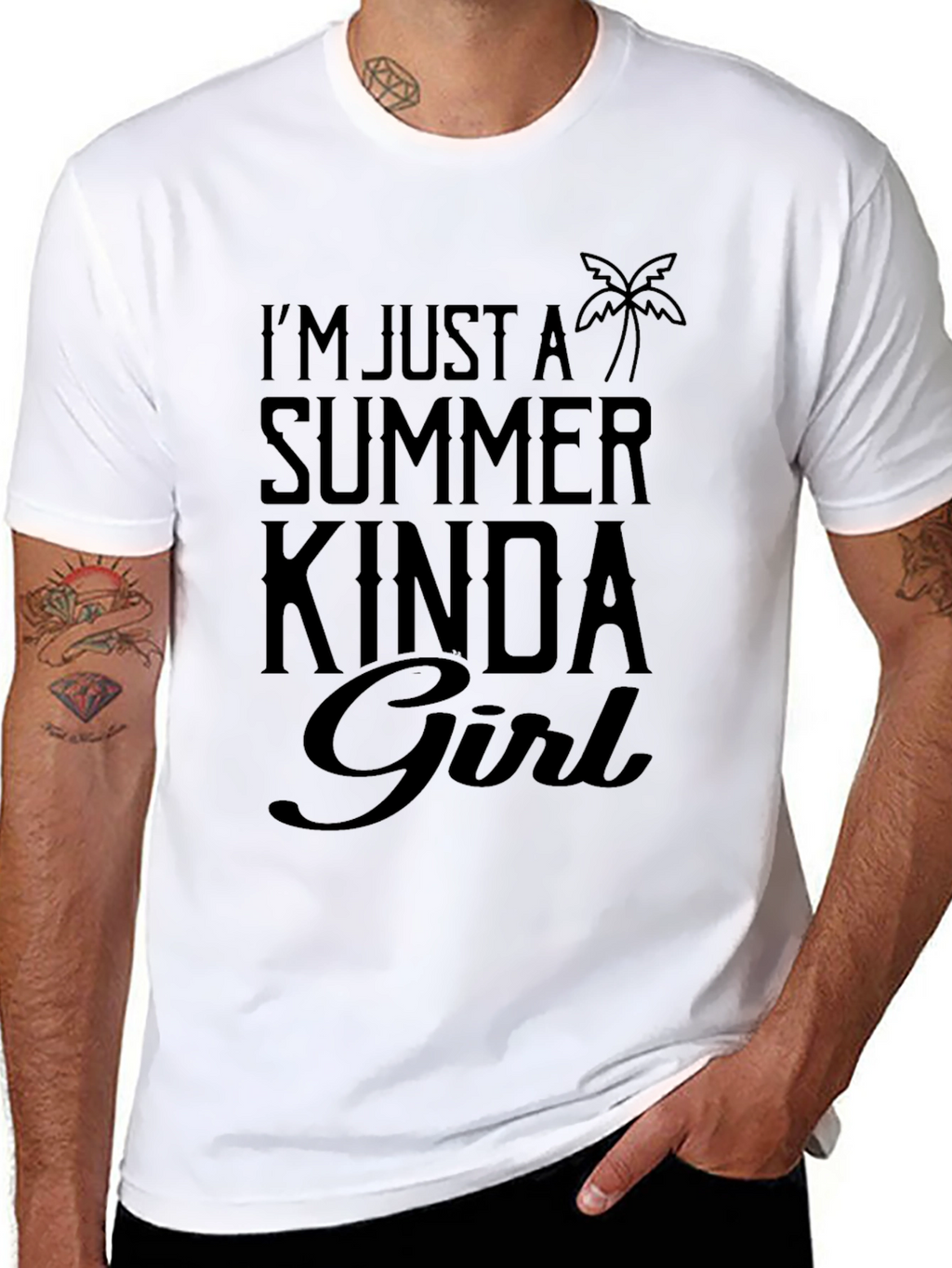 Summer Kinda Girl Black T-Shirt